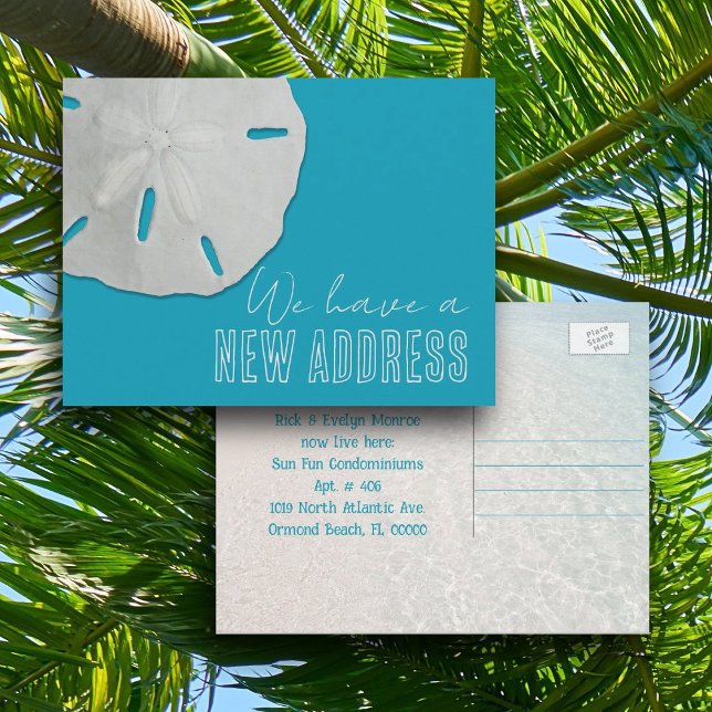 Sand Dollar New Address Announcement Postcard (Creator Uploaded)