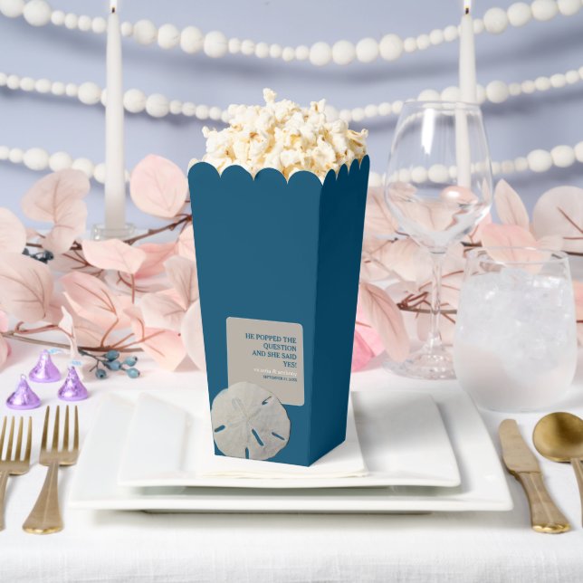 Sand dollar, Ocean Blue Beach Wedding Favor Box (Wedding)