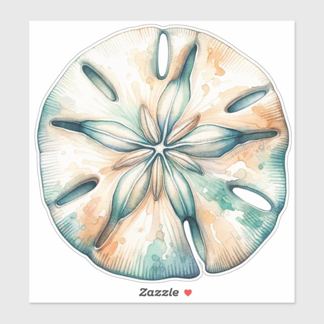 Sand Dollar Ocean Splash Sea Watercolor Wedding (Sheet)