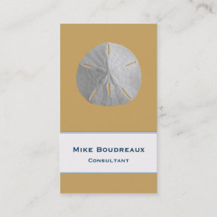 Sand Dollar on Sand Brown Business Card