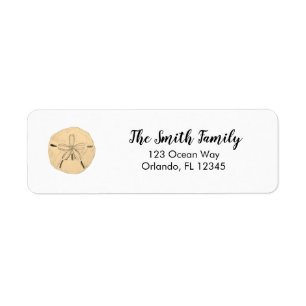 Sand Dollar Painting Return Address Label