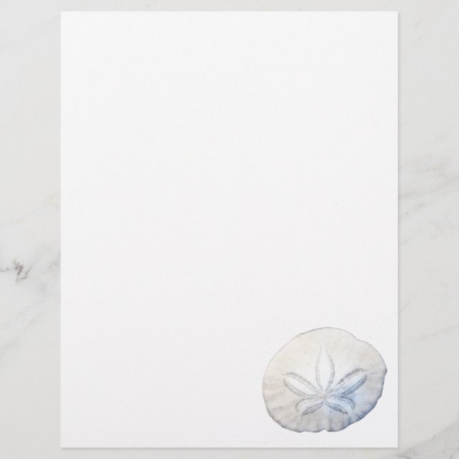 Sand Dollar Photo Stationery Paper (Front)