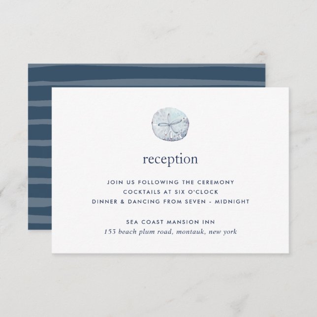 Sand Dollar Reception Card (Front/Back)
