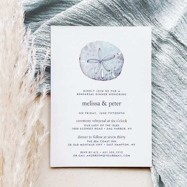 Sand Dollar Rehearsal Dinner Invitation (Creator Uploaded)