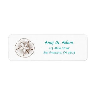 Sand Dollar Return Address Label