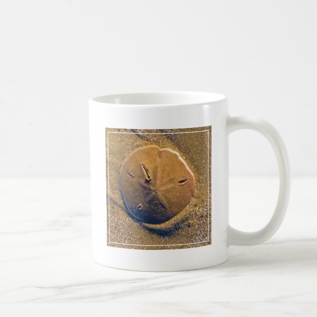 Sand Dollar Revealed On Beach | Hilton Head Island Coffee Mug (Right)