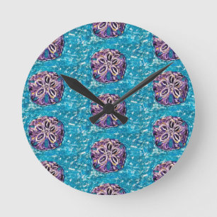 Sand Dollar Round Clock