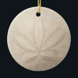 Sand Dollar Round Ornament<br><div class="desc">A round ornament made to look like a sand dollar, a lovely accent for a coastal home. Perfect for the holiday season and bringing the beach to the Christmas tree.</div>