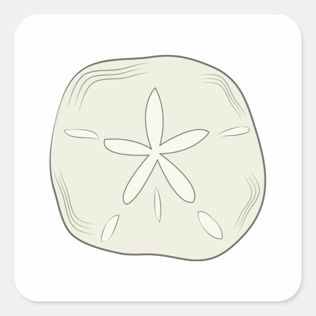 Sand Dollar Square Sticker (Front)