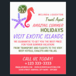 Sand Dollar, Starfish, Seahorse, Travel Agent Flyer<br><div class="desc">Sand Dollar,  Starfish,  Seahorse,  Travel Agent Advertising Flyers By The Business Card Store.</div>