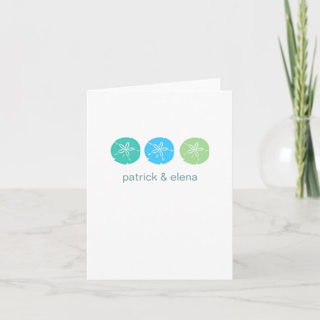 Sand Dollar Vertical Note Cards (Front)