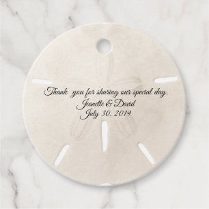 Sand Dollar Wedding Favour Tags