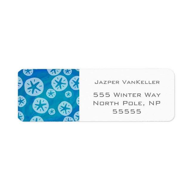 Sand Dollar White and Blue Pattern (Front)