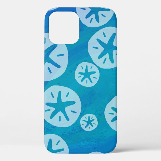 Sand Dollar White and Blue Pattern Case-Mate iPhon iPhone Case (Back)