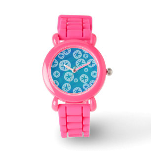 Sand Dollar White and Blue Pattern Watch