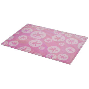 Sand Dollar White and pink Cutting Board