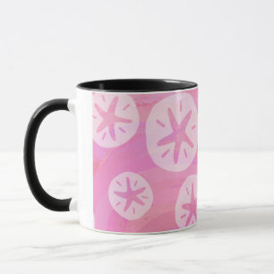 Sand Dollar White and pink Mug