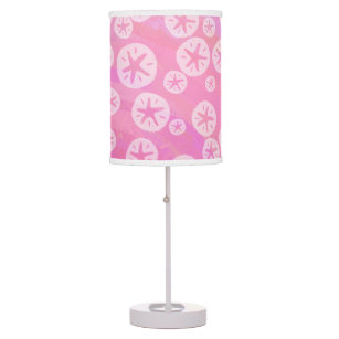 Sand Dollar White and pink Table Lamp