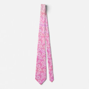 Sand Dollar White and pink Tie