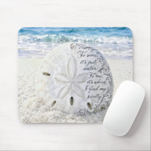 Sand Dollar with Inspirational Quote Mouse Pad