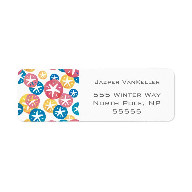 Sand Dollar Yellow Red Blue Pattern (Front)