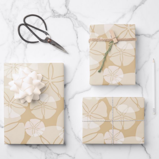 Sand Dollars Wrapping Paper Sheet (Front)