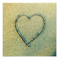 Sand Drawing Heart Photo