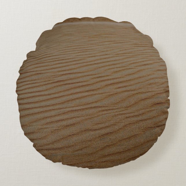 Sand Dune-Abstract by Shirley Taylor Round Pillow (Front)