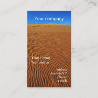 "Sand dune" business card