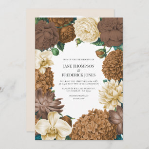 Sand Dune, Copper Glow & Hazelnut Cream Wedding Invitation