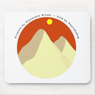 Sand Dunes Amongst Orange Sky Mouse Pad