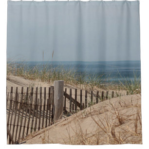 Sand dunes and beach fence