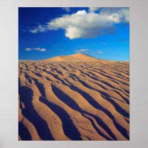Sand Dunes and Clouds Poster