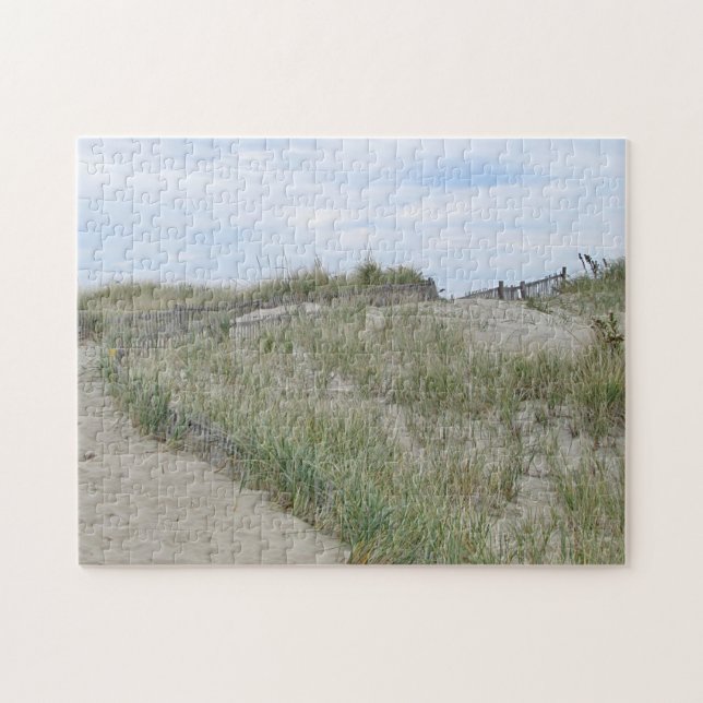 Sand dunes at Nauset Beach, Cape Cod Jigsaw Puzzle (Horizontal)