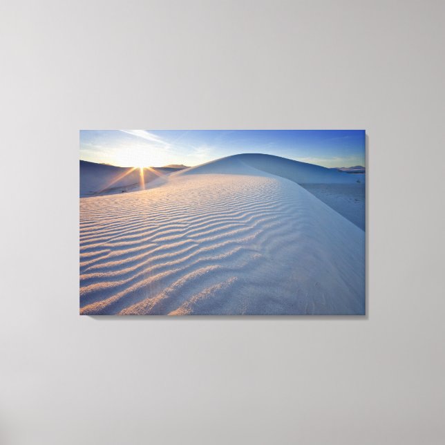 Sand dunes at White Sands National Monument in 5 Canvas Print (Front)