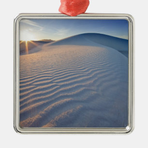 Sand dunes at White Sands National Monument in 5 Metal Ornament