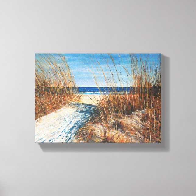 Sand Dunes Beach House Canvas Print (Front)