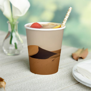Sand Dunes Desert Landscape Paper Cups