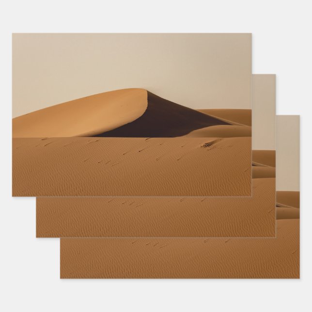 Sand Dunes Desert Landscape Wrapping Paper Sheet (Set)