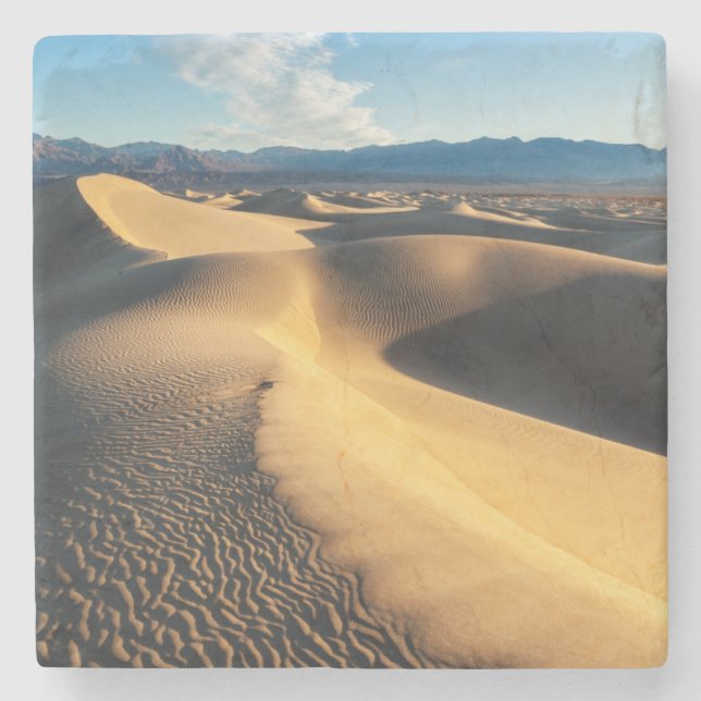 Sand dunes in Death Valley, CA Stone Coaster (Front)