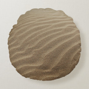 Sand dunes in the morning round pillow
