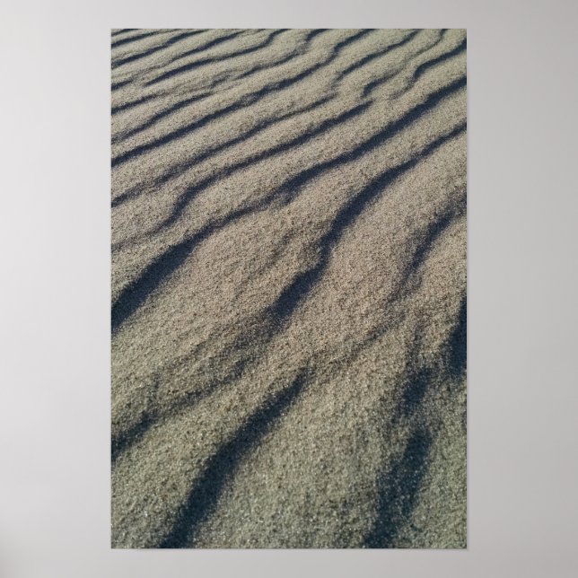 Sand forms ripples, from wind action poster (Front)