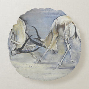Sand Gazelles 2009 3 Round Pillow