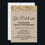 Sand Gold Glitter 30th Birthday Let's Celebrate Invitation<br><div class="desc">Black Tan Gold Glitter Invite,  30th Birthday Party invitation Thirty,  Let's celebrate digital Any Age,  Instant download Forty Fifty Sixty,  Personalized 21st 40th 50th 60th,  Elegant Milestone template Sweet 16,  Custom 18th Glam Golden Confetti,  Adult Calligraphy Modern Stylish script,  Chic trendy simple for her,  Sand 16th quinceanera 15th celebration</div>