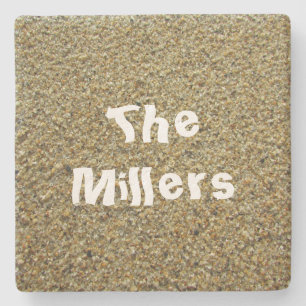 Sand Grains Pacific Ocean Coast Beach House Stone Coaster
