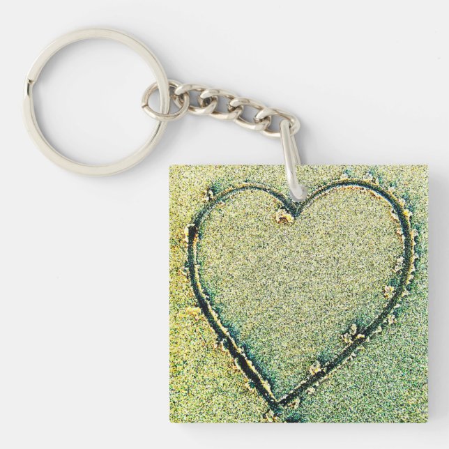 Sand Heart Key Chain (Front)