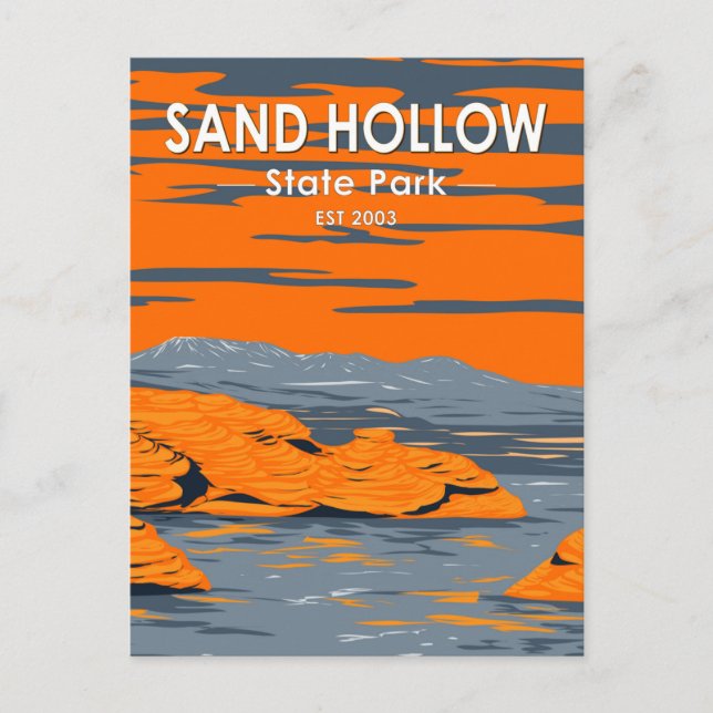 Sand Hollow State Park Utah Vintage Postcard (Front)