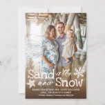 Sand is the New Snow Beach Christmas Holiday Card<br><div class="desc">Sand is definitely the new snow. Show you friends and family some seasons greetings with this Christmas Holiday card.</div>