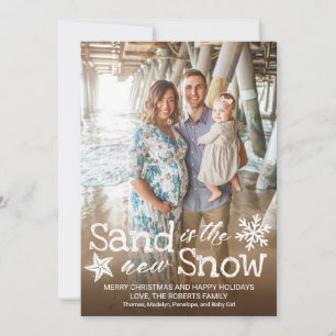 Sand is the New Snow Beach Christmas Holiday Card