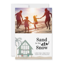 Sand is the New Snow Photo Christmas Holiday Card